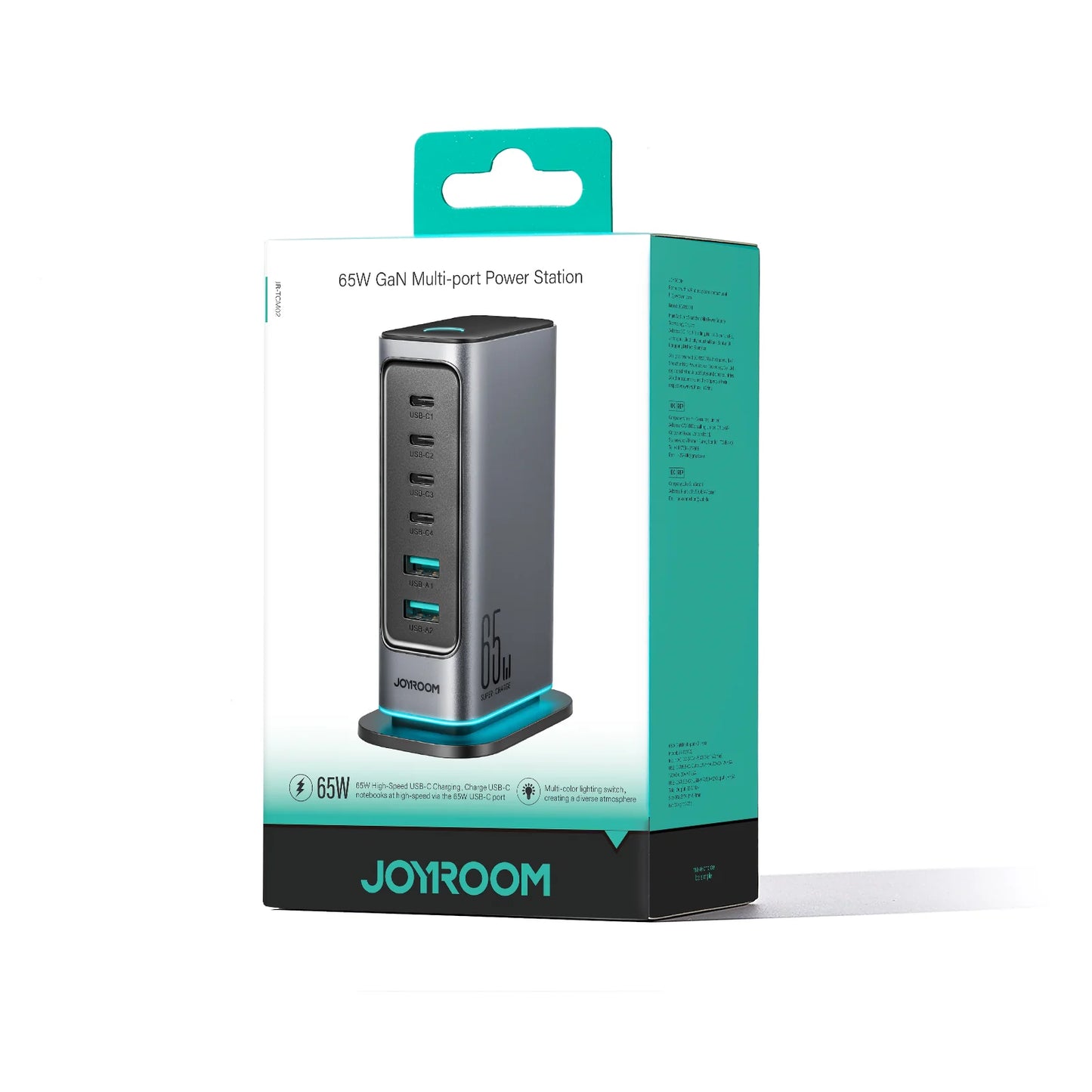 JR-TCM02 65W Multi-port Charger-Dark Gray