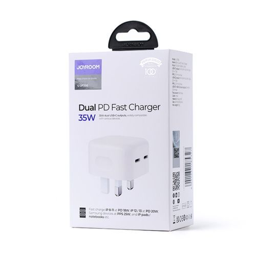 JOYROOM L-2P356 35W Dual PD Fast Charger, UK Plug