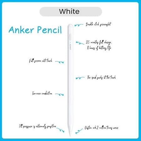 Anker Pencil Drawing Stylus Pen - White
