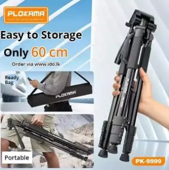 Tripod Mobile Phones And Cameras Stand For Photography,Videography - 150 CM - PK 9930 - Black