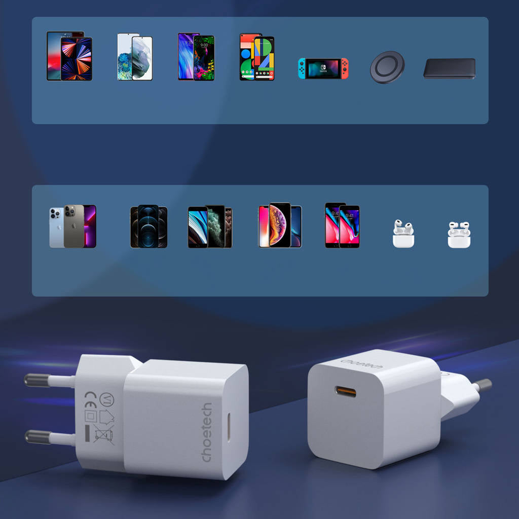 Choetech PD5010 USB-C Power Adapter - White