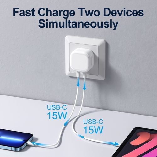 JOYROOM L-2P356 35W Dual PD Fast Charger, UK Plug