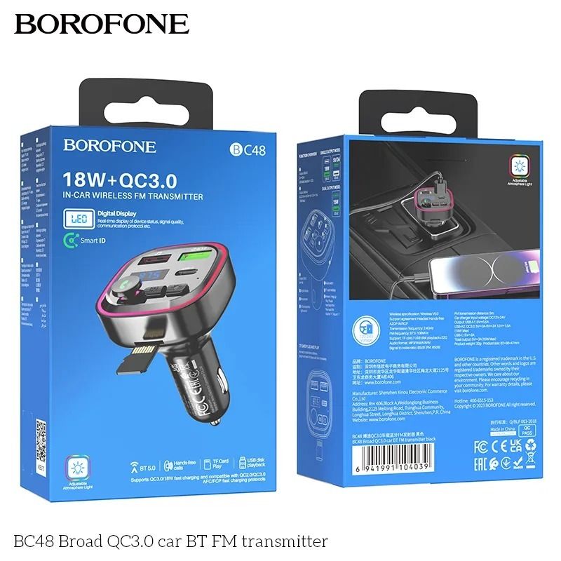 Borofone BC48 Mp3 Bluetooth Transmitter