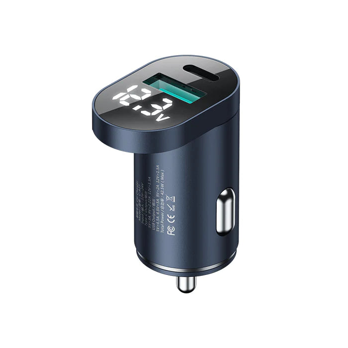 JOYROOM C-A17 Dual Port Fast Car Charger with LED Display 48W