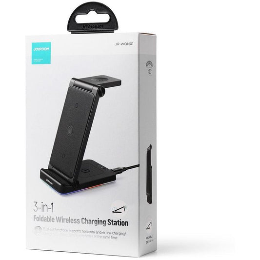 JOYROOM 3-in-1 Foldable Wireless Charging Station Charges