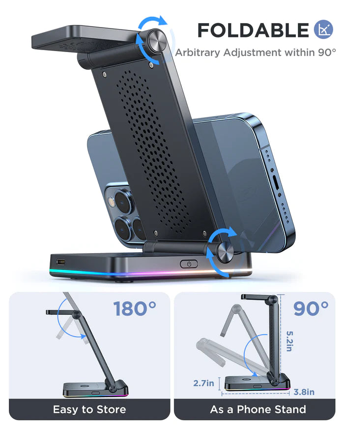JOYROOM JR-WQN01 3-in-1 Foldable Wireless Charging Station