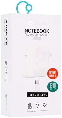 COTEetCI NOTEBOOK ALL-MATCH ADAPTER 61W, TYPE-C TO TYPE-C For MacBook & Computers