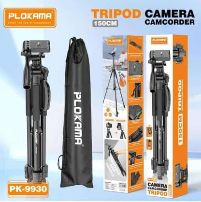Tripod Mobile Phones And Cameras Stand For Photography,Videography - 150 CM - PK 9930 - Black