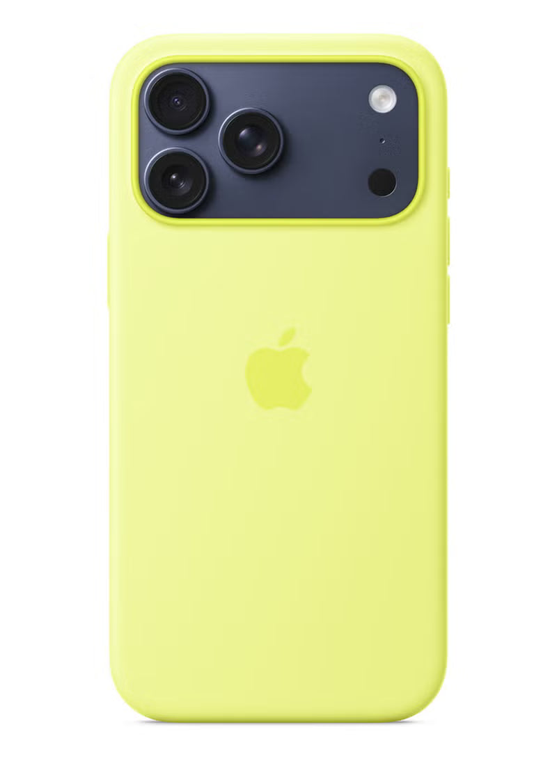 iPhone 17 Pro Max Silicone Case with MagSafe – Neon Yellow
