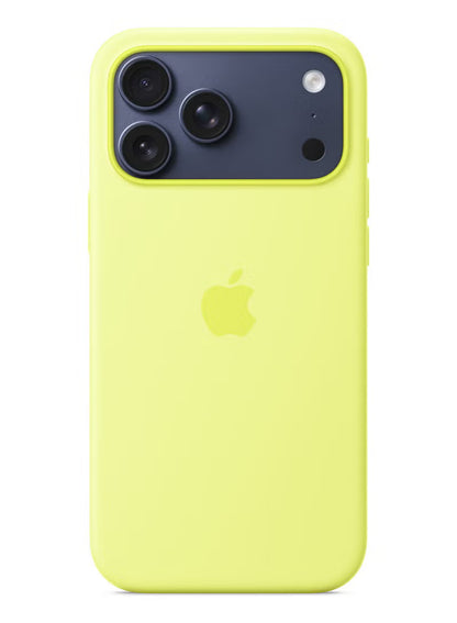 iPhone 17 Pro Max Silicone Case with MagSafe – Neon Yellow