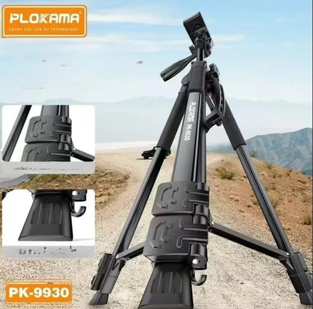 Tripod Mobile Phones And Cameras Stand For Photography,Videography - 150 CM - PK 9930 - Black