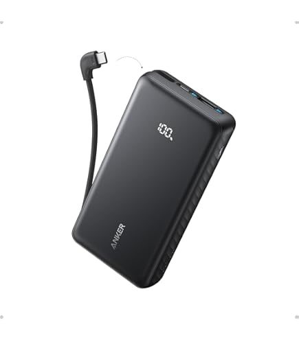 Anker Zolo Power Bank, 20,000mAh 22.5W Max Portable Charger, USB-C In and Out Fast Charging Battery Pack, Slim Travel Essential Phone Power Bank