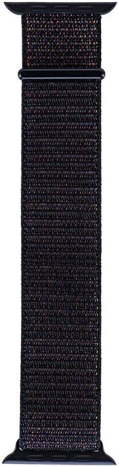 Woven Nylon Sport Loop Strap for Apple Watch 44mm, Black  write only this description