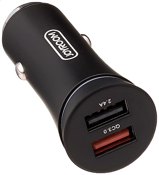 Joyroom JR-C08 Fast Charging Car Charger with 2 USB Ports - Black