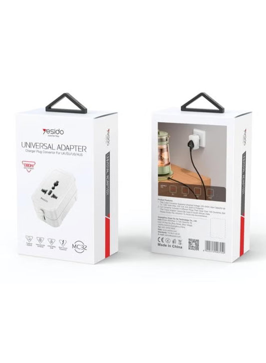 Yesido MC32 Global Universal Plug Adapter (White)