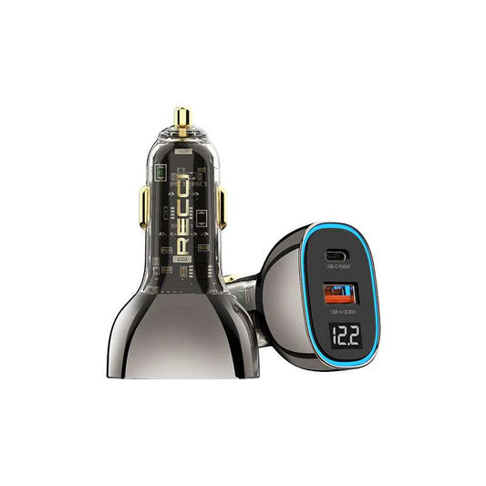 RCC-N21 95W Car Charger – USB-C + USB-A | Transparent Design