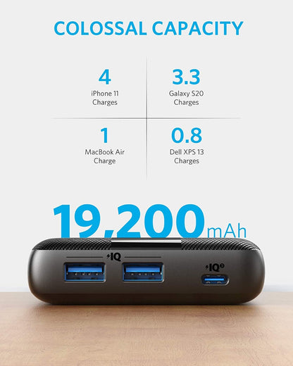 Anker Power Core III 19K Power Bank 60W For Smartphones - Black