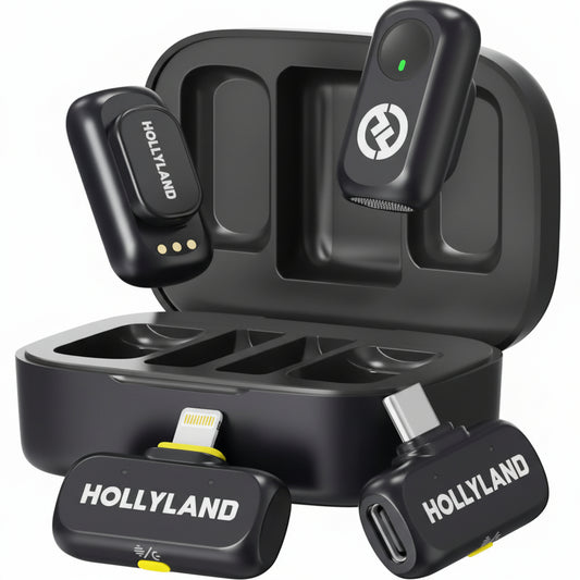 Hollyland LARK A1 Wireless Microphone for iPhone & Android – Noise Cancelling Mic for YouTube, TikTok & Vlogging