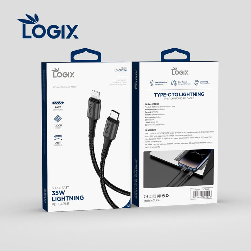 Logix 35W Super Fast Lightning PD Cable