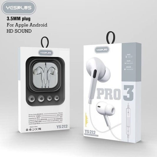 YESPLUS YS-212 Lightning EarPhone - White