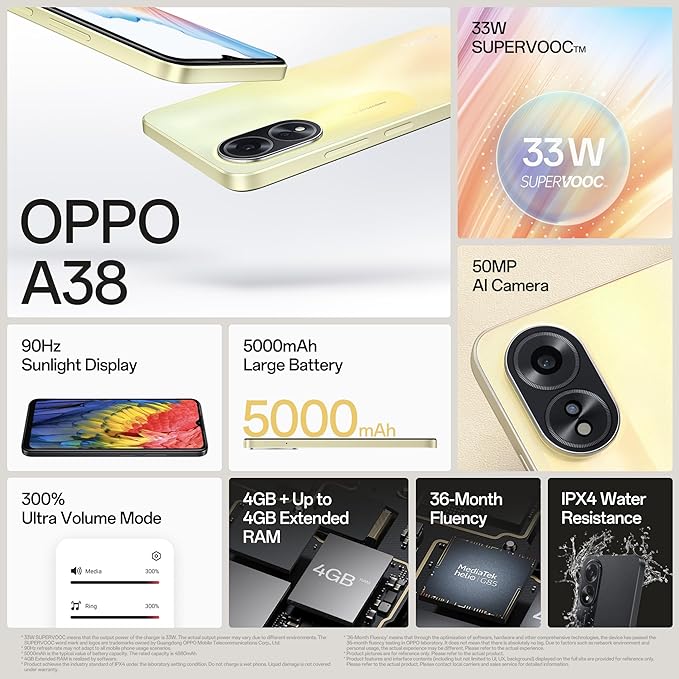 OPPO A38 - 4GB RAM - 128GB