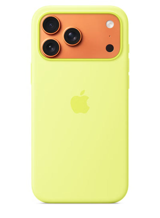 iPhone 17 Pro Max Silicone Case with MagSafe – Neon Yellow