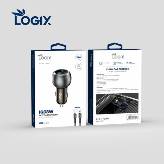 Logix IQ38W Fast Car Charger PD+QC3.0 Adapter