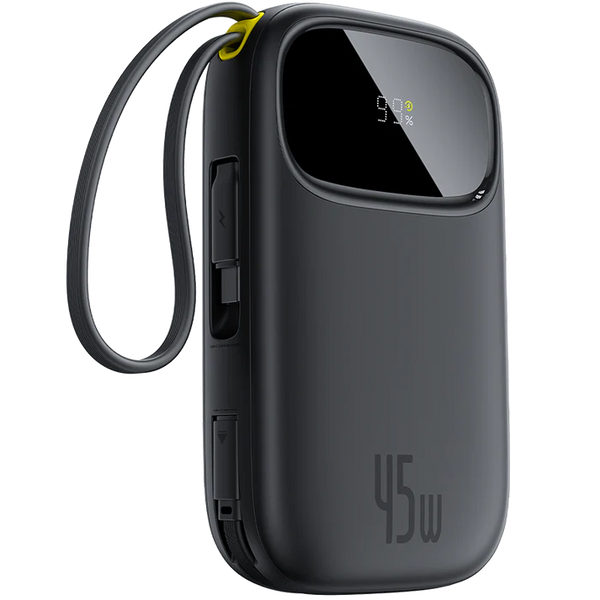 Baseus EnerFill FC31 Qpow3 10000mAh 45W Power Bank – Fast Charging with Built-In USB-C Cables