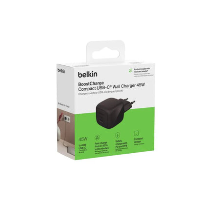 Belkin Compact USB Charger (45W) USB-C Power Delivery Fast Charging