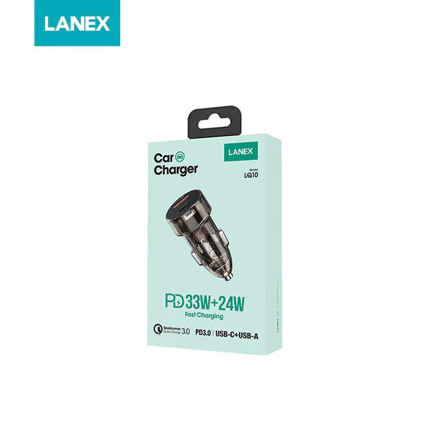 LANEX LQ10 Fast Car Charger PD33W+24W