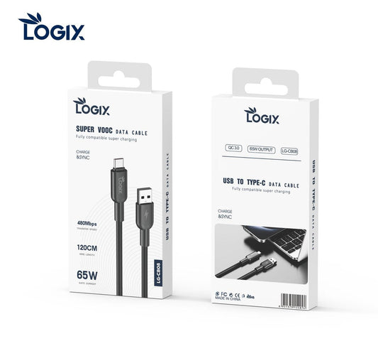 Logix Super VOOC Data Cable / USB to Type-C Data Cable
