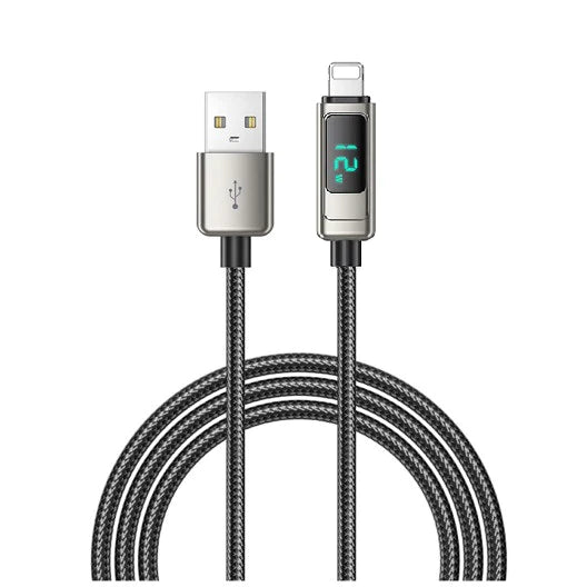LANEX LS20L USB TO LIGHTNING DIGITAL LED DATA CABLE 1.2M - SILVER