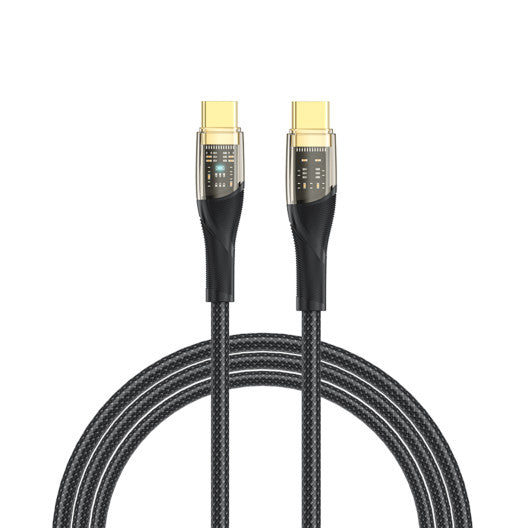 LANEX LS22CC 100W TYPE-C TO C TRANSPARENT DATA CABLE 1.2M - BLACK