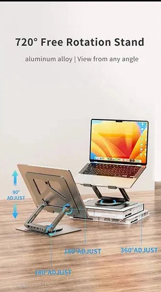 Lanex LH11 Stand For Laptop and MacBook + Built in Hub.