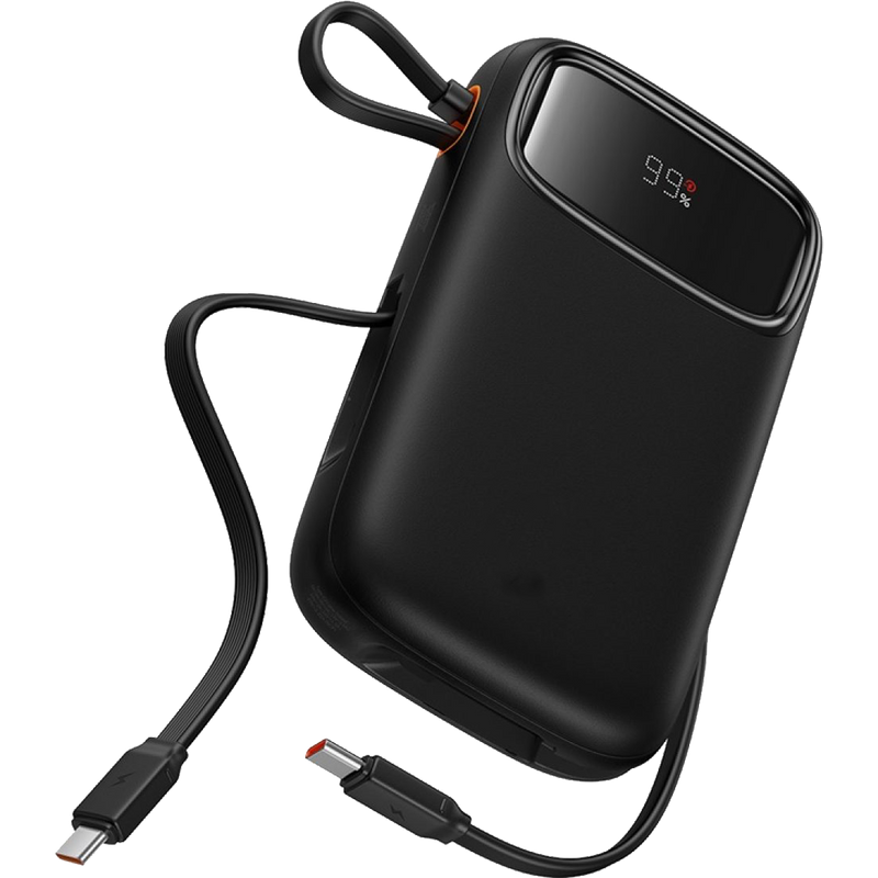 Baseus EnerFill FC31 Qpow3 10000mAh 45W Power Bank – Fast Charging with Built-In USB-C Cables