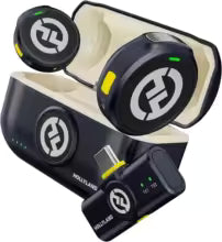 Hollyland LARK M2 Wireless Lavalier Microphone for iPhone – 300m Range, 30-Hour Battery, Noise Cancelling Mic for Vlogging & Photography