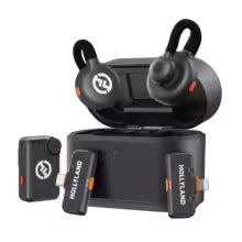 Hollyland LARK M2S Wireless Microphone for iPhone / Android / PC – Noise Cancelling Mic for Vlogging & Interviews