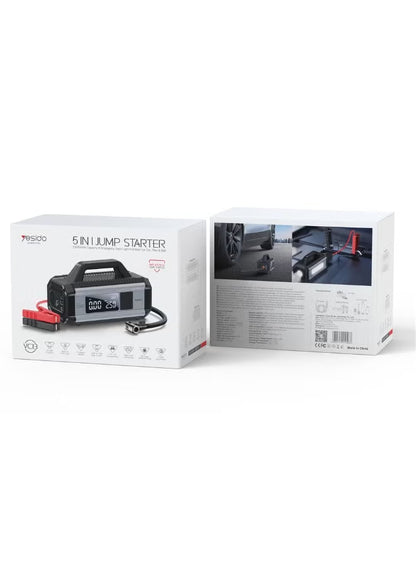 YESIDO VC13 5-in-1 Car Jump Starter, 150PSI Tire Inflator, 10000mAh Power Bank, Air Compressor