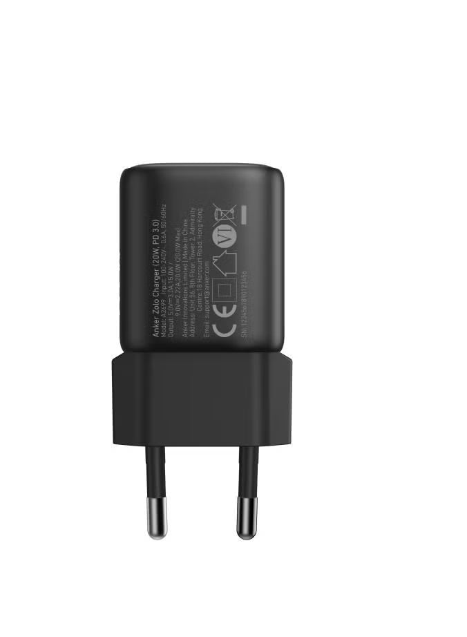 Anker Zolo 1C Charger Power Adapter - 20W, Type-C, up to 10°C cooler than standard chargers, Works with smartphones, tablets, and other USB-C-enabled devices