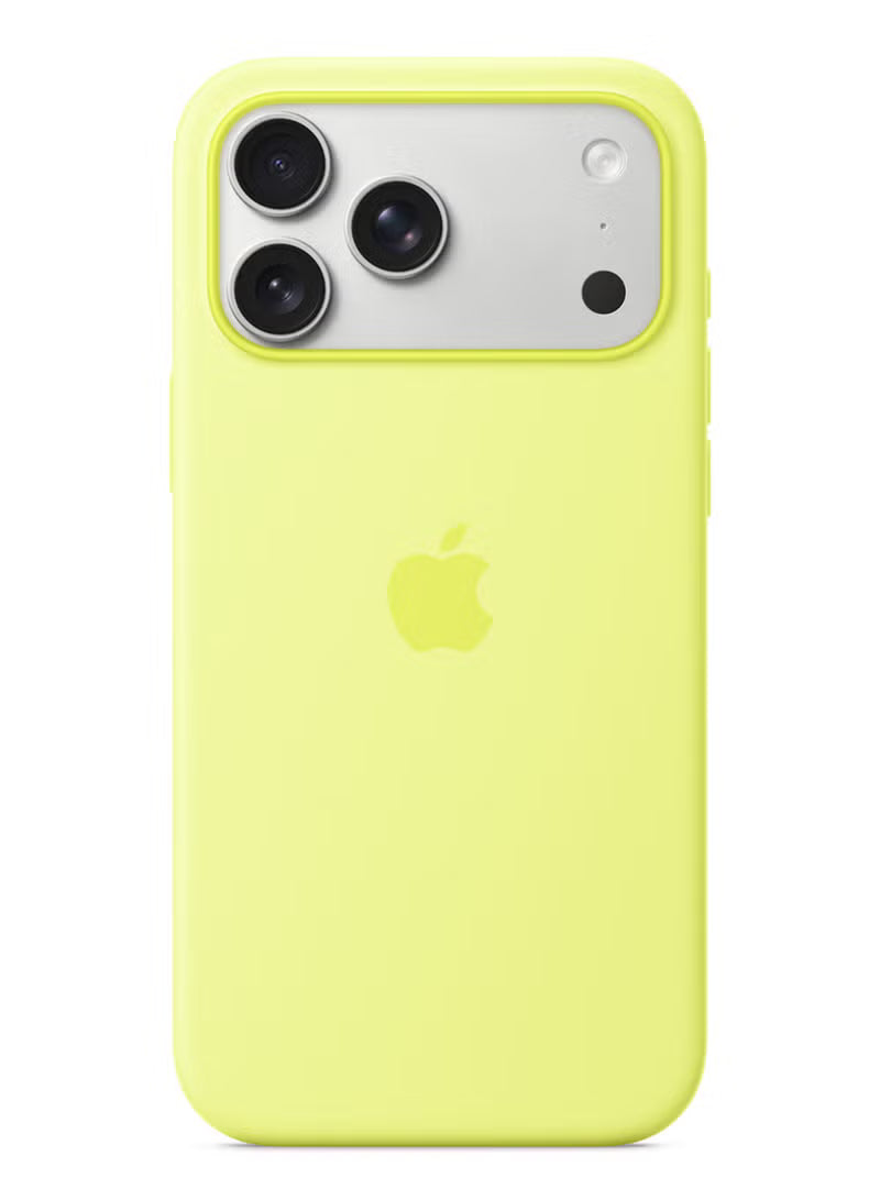 iPhone 17 Pro Max Silicone Case with MagSafe – Neon Yellow