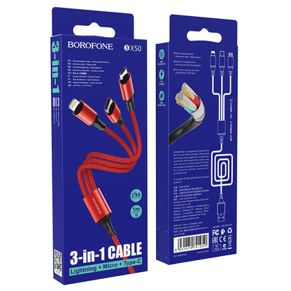 Borofone BX50 3-in-1 Cable