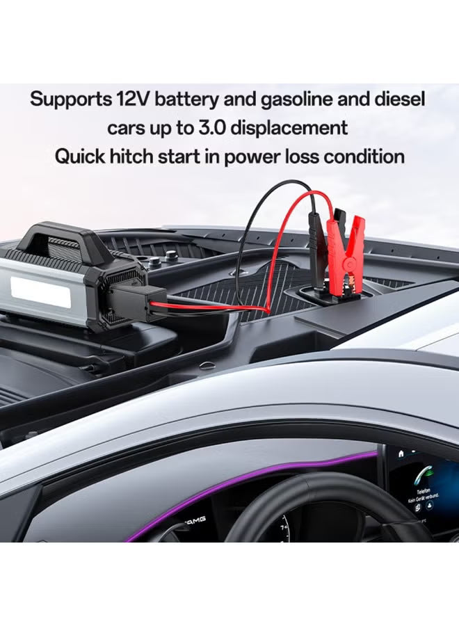 YESIDO VC13 5-in-1 Car Jump Starter, 150PSI Tire Inflator, 10000mAh Power Bank, Air Compressor
