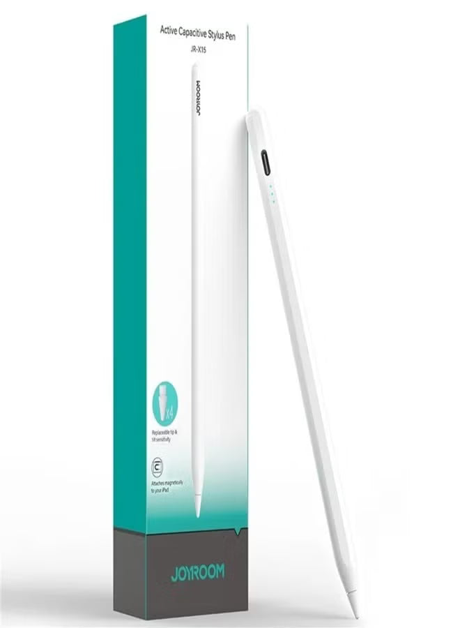 JOYROOM JR-X15 Capacitive Stylus Fast Charge Stylus Pen for iPad Tablets white
