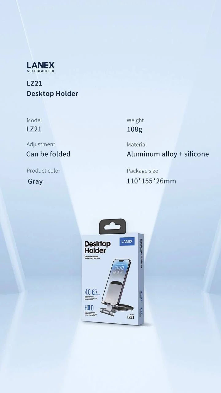 Lanex LZ21 Metal Fold Desktop Holder