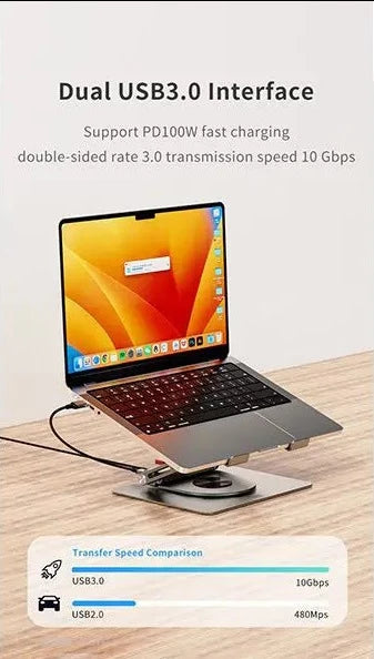 Lanex LH11 Stand For Laptop and MacBook + Built in Hub.