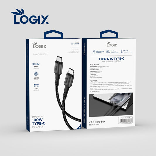 Logix 100W Super Fast Type-C PD Cable
