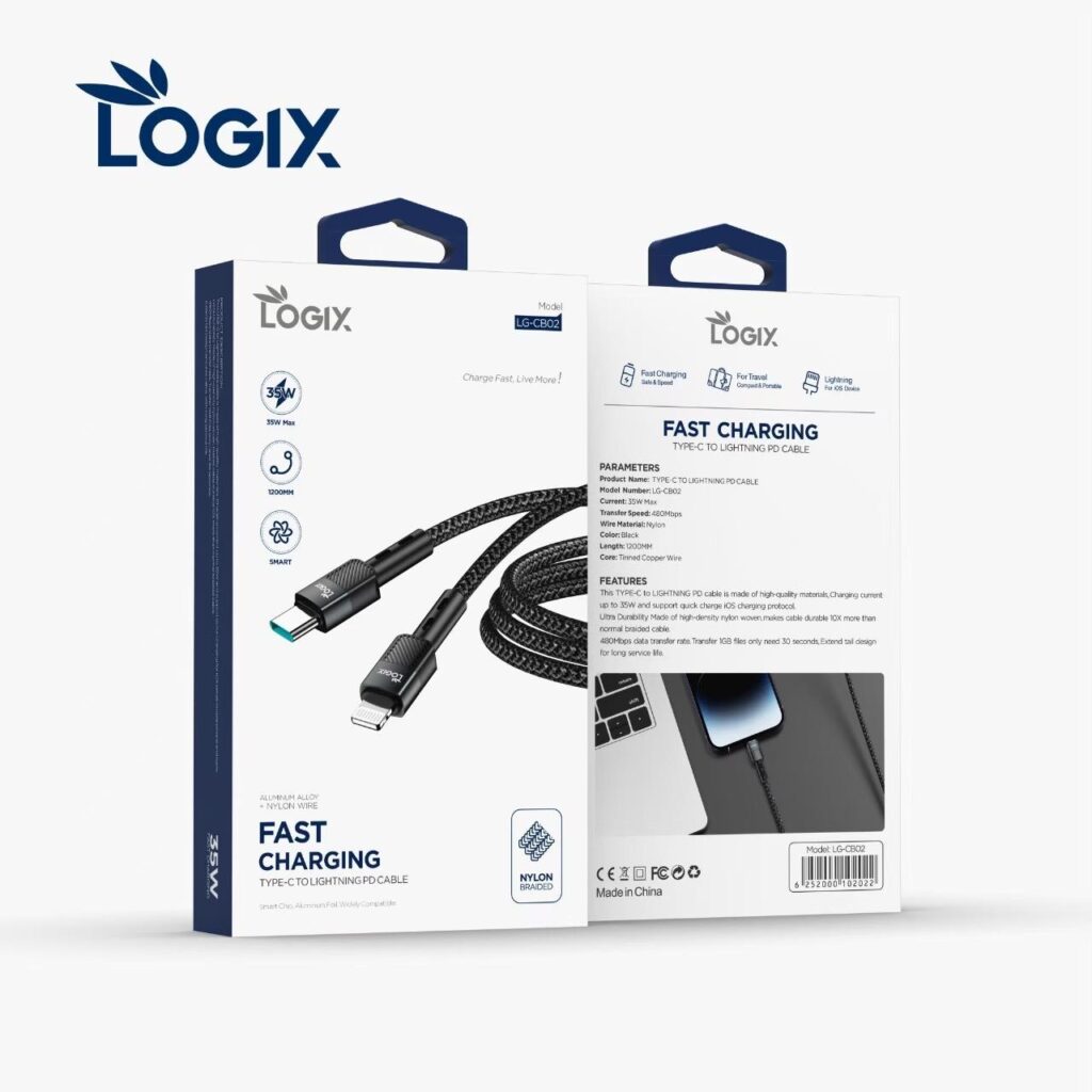 Logix 35W Fast Charging Type-C to Lightning PD Cable