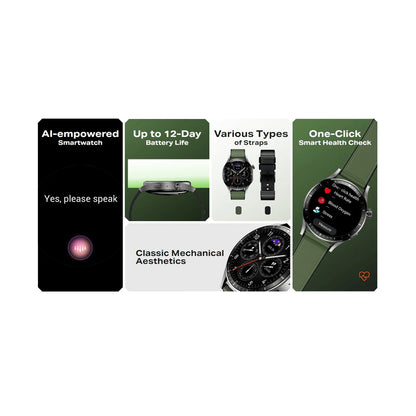 XWatch N4 pro (XW4E) -Titanium Grey,1.43" Amoled HD screen, IP68 Waterproof, Up to12 days usage time, V5.3,Heart rate,SPO2,300mAh battery, Wireless Charging, supports call Multicolour