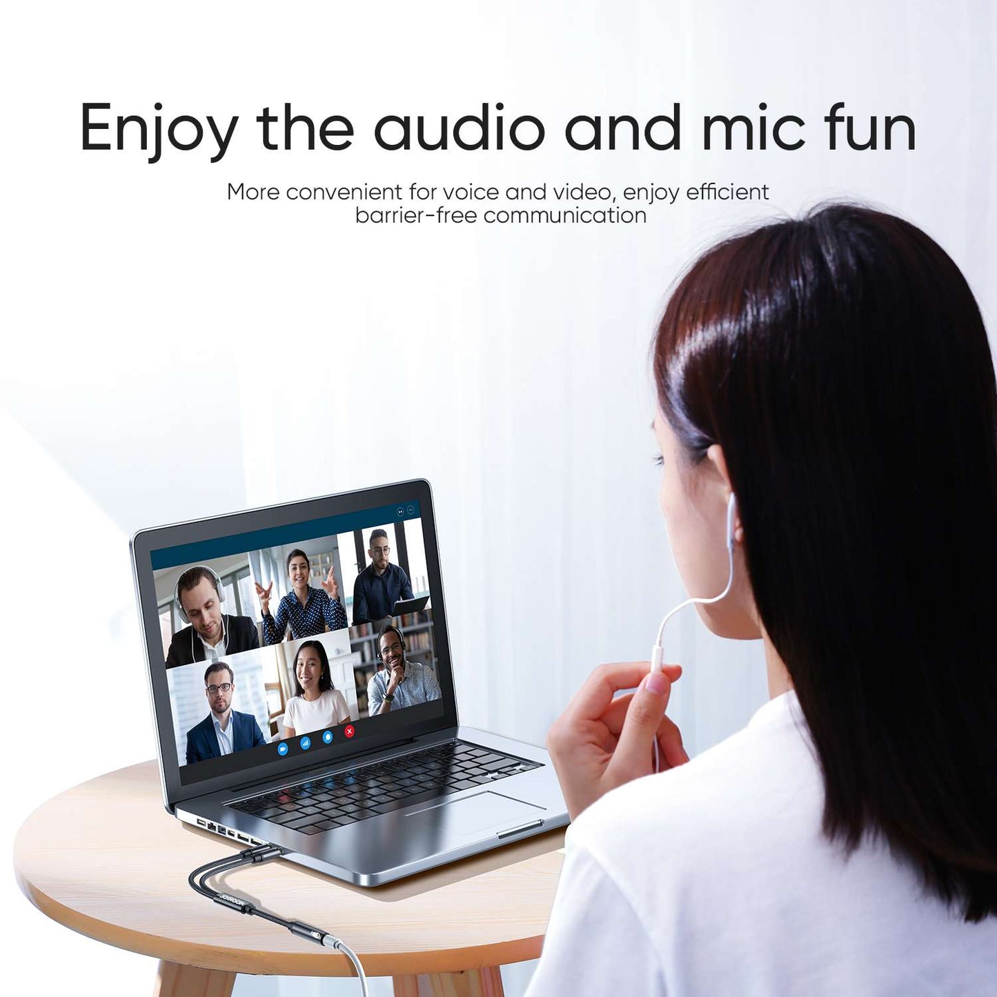 Joyroom SY-A05 Headphone Female To 2-Male Y-Splitter Audio Cable