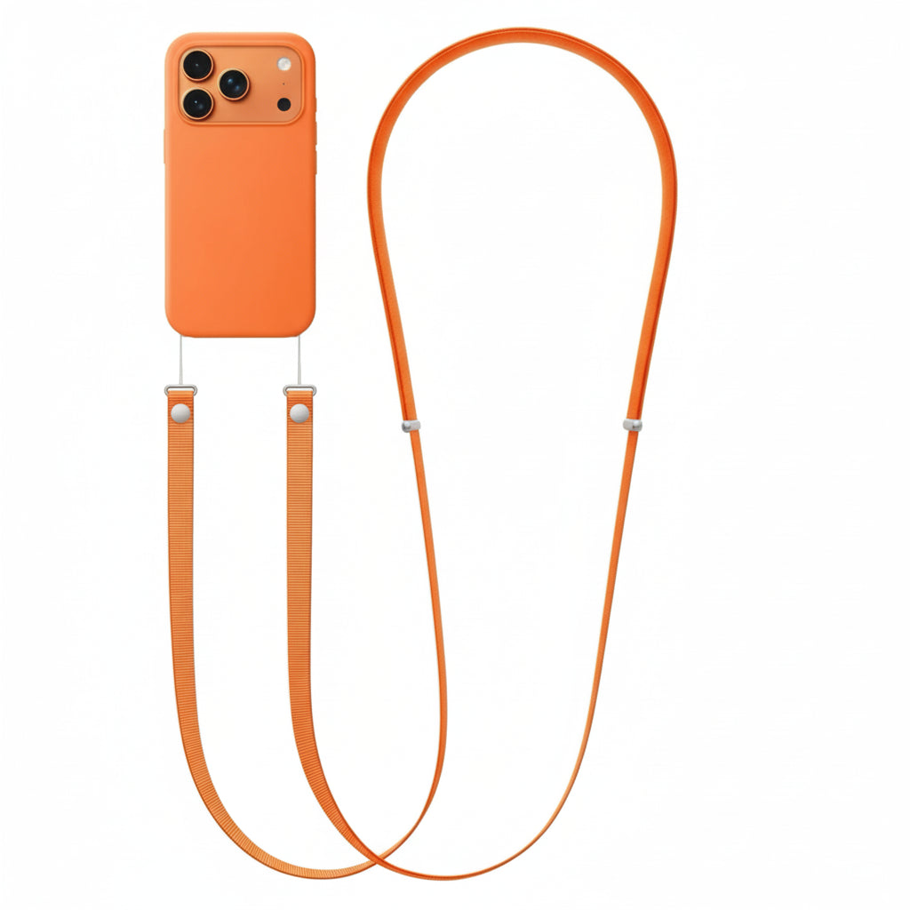 Anti-Drop Magnetic Webbing Shoulder & Neck Strap for iPhone 17 Pro Max Case-حزام كتف ورقبة مغناطيسي مضاد للسقوط لجراب آيفون 17 برو ماكس